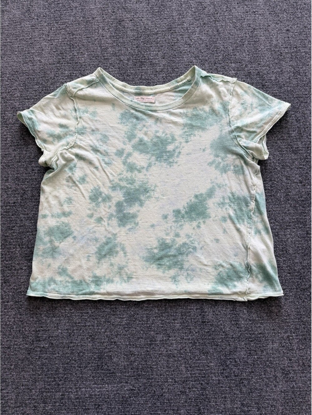We The Free green tie die crop by Free People size Medium Bohemian Casual Basics